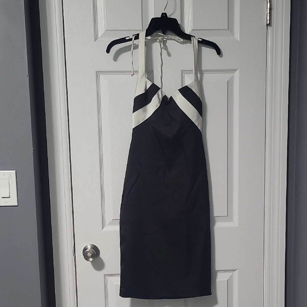 Elegant Black and White Dress